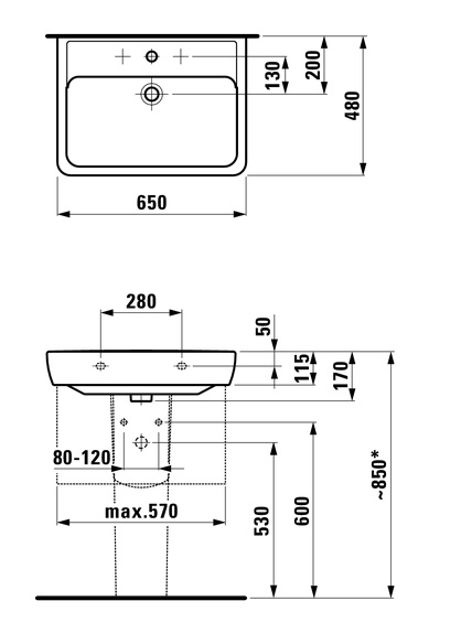 Мебель для ванной 57x39 см Laufen Pro New 4830420954631