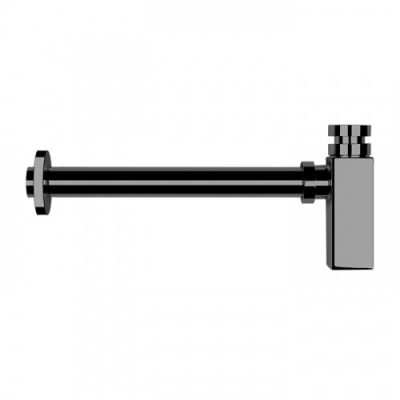 Gessi Eleganza Сифон для раковины квадратный, под донный клапан, цвет: Black Metal Brushed PVD 01410#707