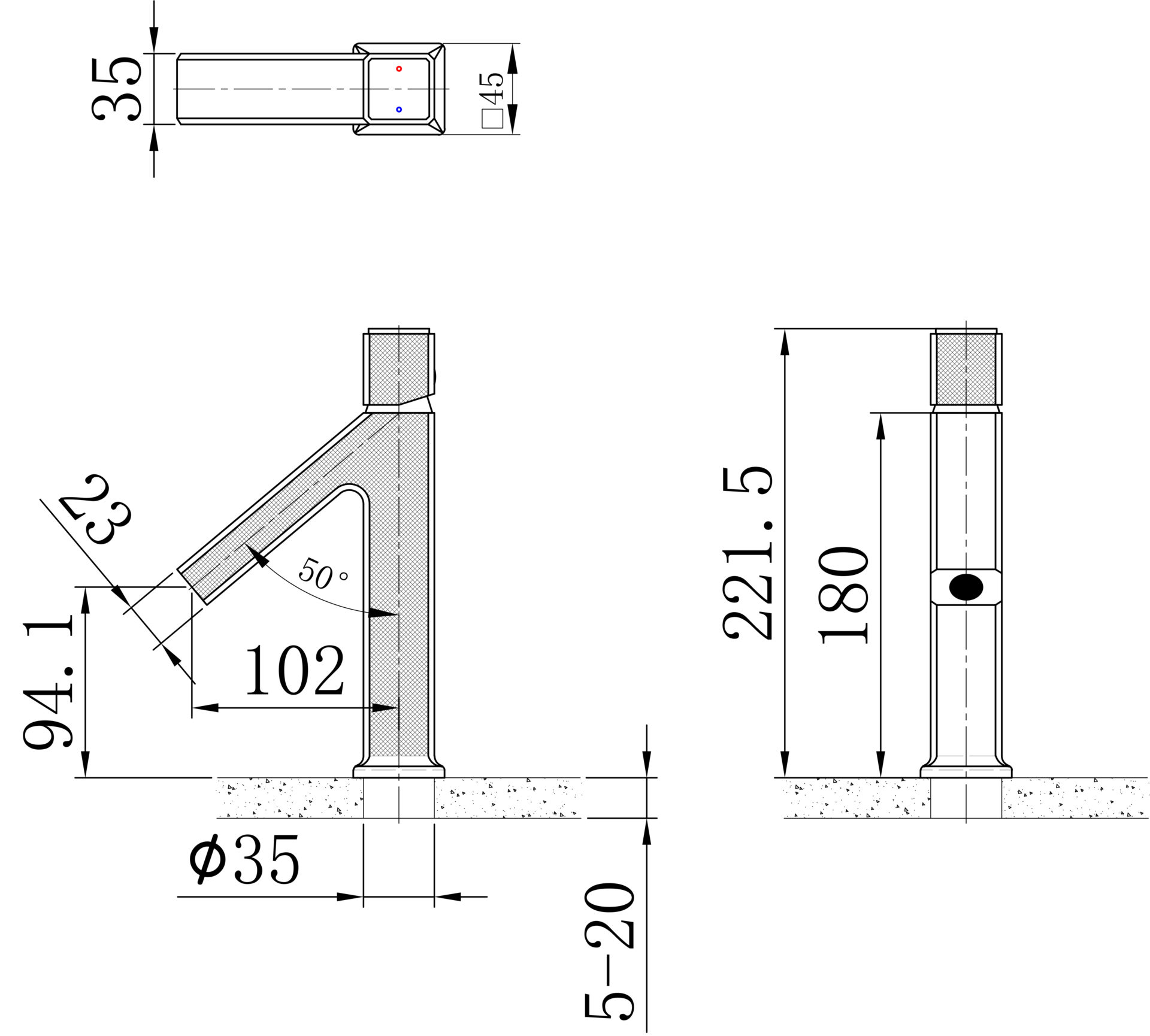 Maxonor ABSOLUTE PL10109.1-26 Смеситель для раковины, шампань