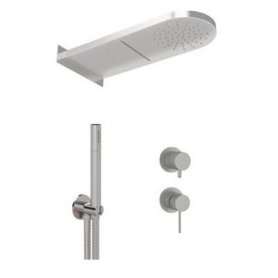 Душевая система Remer X Style INOX SSX93PS02MMCA, нержавеющая сталь