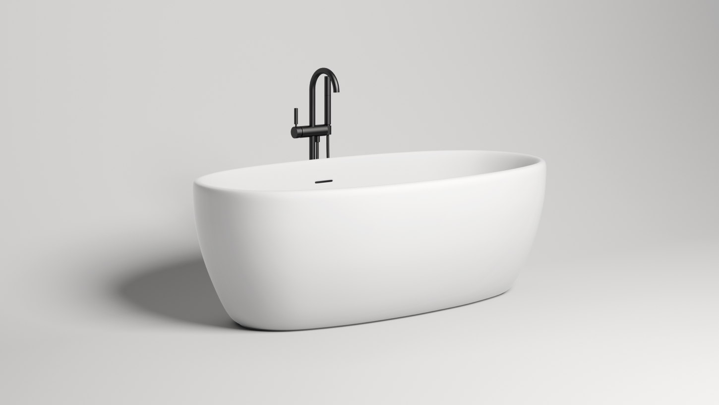 Salini LUCE Ванна овальная отдельностоящая 170x86 белая матовая