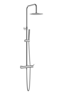 21UFR25UFD02 AQG Urban Flow, душевая колонна регулируемая по высоте 95-150 см, cо смесителем, цвет хром
