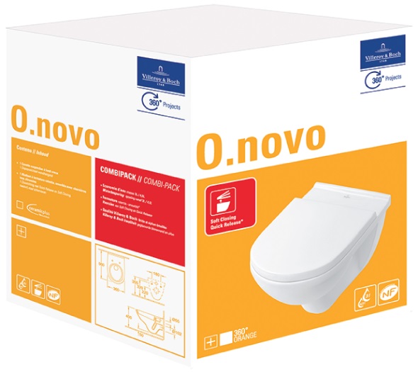 Подвесной унитаз Villeroy&Boch O.novo 5660 H101 с сиденьем микролифт