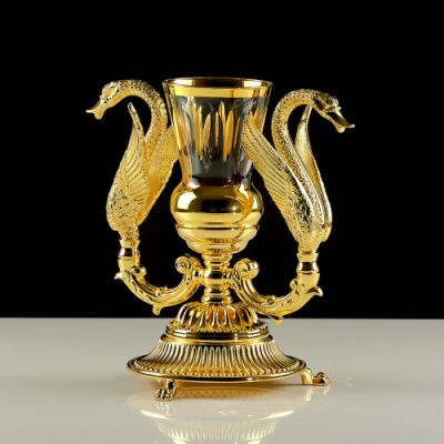 LUXOR Стакан настольный (два лебедя), хрусталь 26216