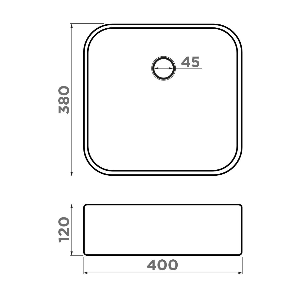 Раковина накладная Omoikiri June mi 40x38, смещённый слив, цветная