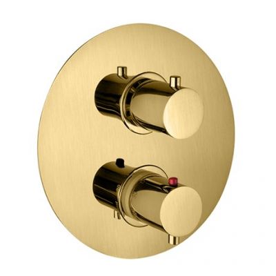 96259450 Palazzani Digit внешняя часть термостатического смесителя для душа на 2-3 потребителя, 3/4”, бронза