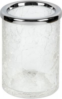 Surya Crystal, стакан, цвет хром - эффект битого стекла 6601/CH-CRD