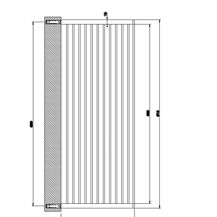 Gessi Rettangolo Полочка 60см широкая, подвесной, цвет: хром 20950#031