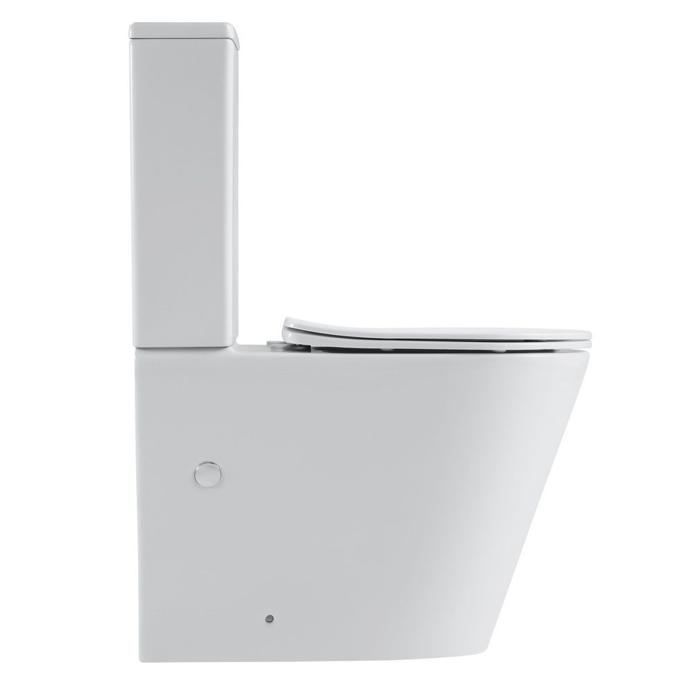 7793W Унитаз компакт B&W W-7793 P-trap / Geberit/ Rimless / anti-dirt (610x360x850)