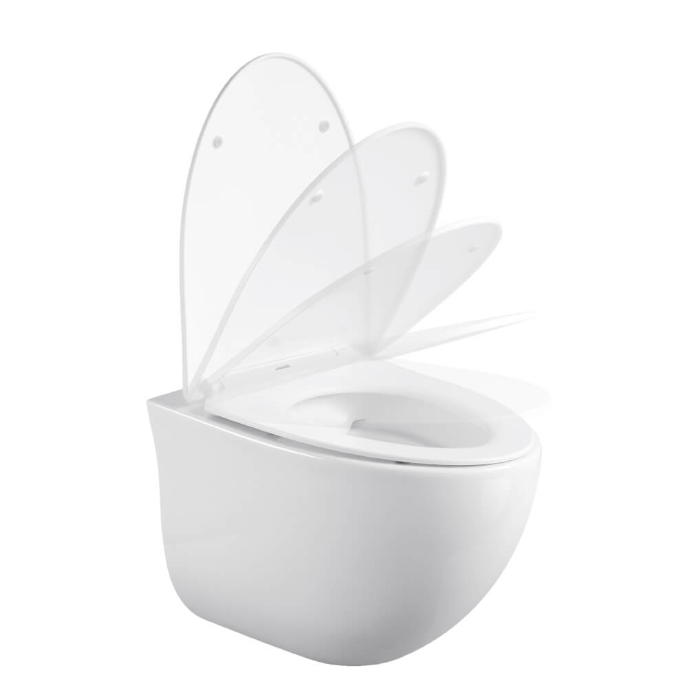 751W00 Подвесной унитаз B&W W-751 Rimless / UF seat cover / Fixing screw (530x375x380)
