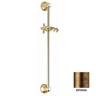 99205284 Palazzani Retro душевая штанга из латуни 558 мм, Шлифованная латунь, PVD 84