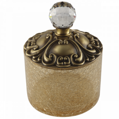 CRISTALIA Баночка высокая H9 см. с крышкой, стекло/SWAROVSKI ML.CRS-60.228.BR