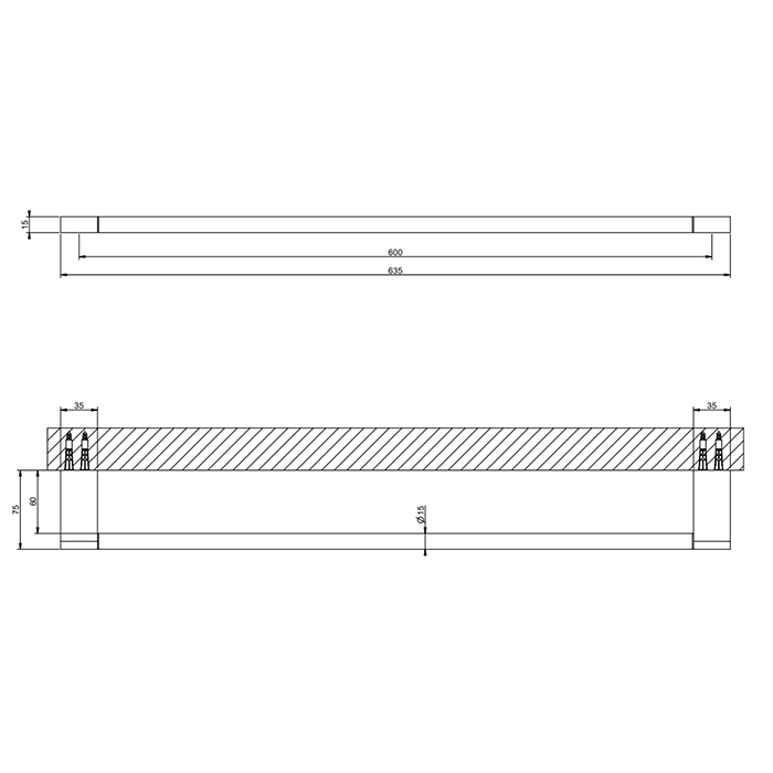 Gessi Origini Полотенцедержатель, настенный, 60 см, цвет: Finox Brushed Nickel 66504#149