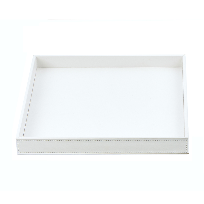 Decor Walther Brownie Tab Q Лоток универсальный 26x22см, настольный, цвет: белая кожа 932550