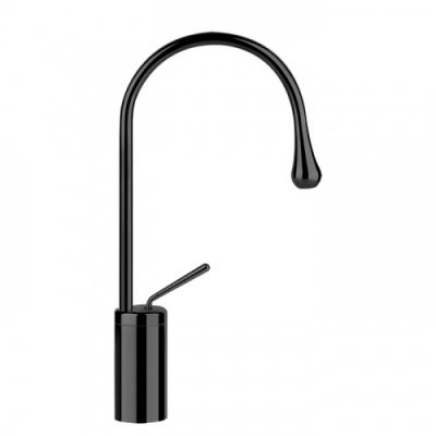 Gessi Goccia Смеситель для раковины на 1 отверстие, высокий, излив 174мм R=90, цвет: black XL 33604#299