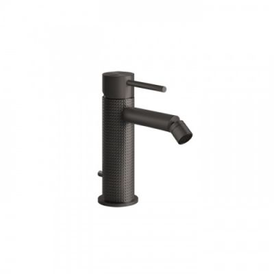 Gessi 316 Смеситель для биде на 1 отв., с донным клапаном, излив: 118мм, цвет: brushed black metal pvd 54407#707