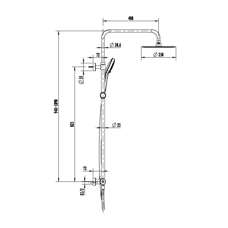 VILLEROY&BOCH  Embrace Plus Душевая система VBTVS1082500161