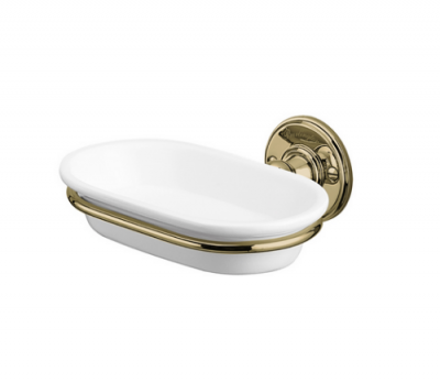 Мыльница керамическая с золотым держателем Burlington A1 GOLD