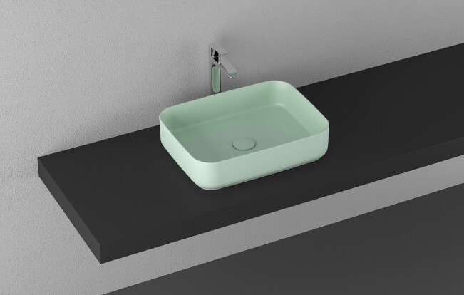 ISVEA Infinity раковина накладная 50x36 см, 10NF65050SV-2T зелёный матный
