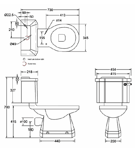 Унитаз с бачком Burlington P5 C3