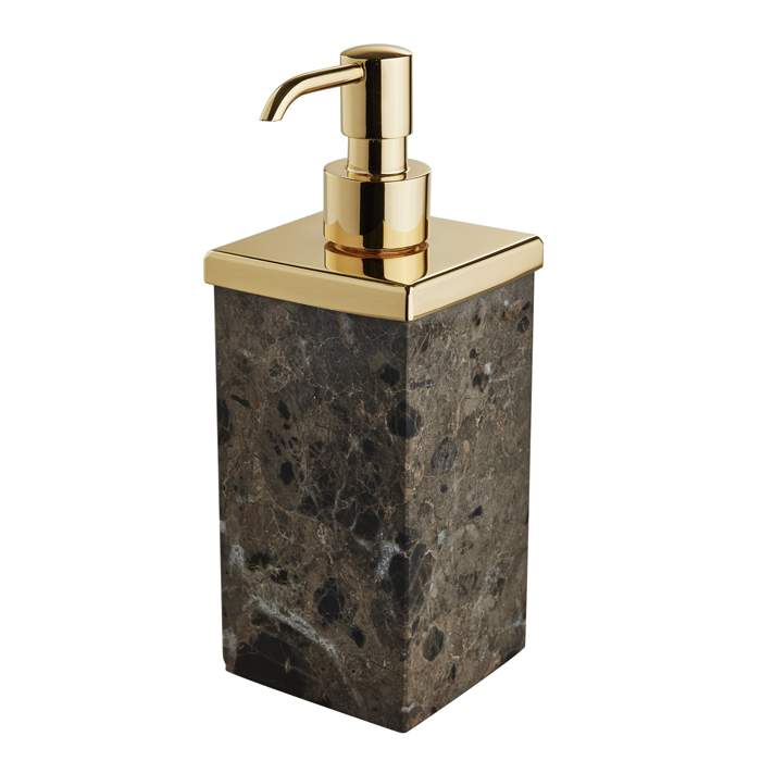 3SC PALACE EM.DARK Дозатор настольный, цвет: мрамор Emperador dark/золото 24к. PA01DAEMGD