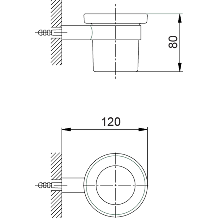 CISAL System Стакан подвесной, цвет: матовое стекло/хром SY09050021 Акция