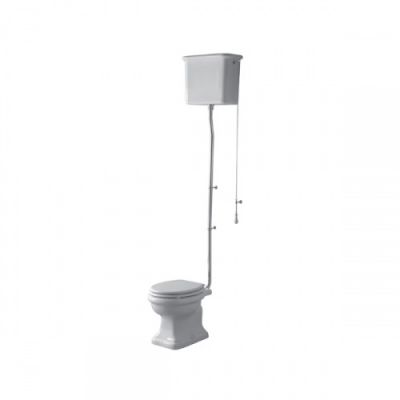 Унитаз с бачком на высокой трубе Disegno Ceramica Paolina PA00200001Black чёрный