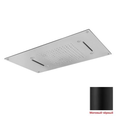 AquaElite верхний душ 70X40 с каскадом и распылением SF018A05Q чёрный матовый