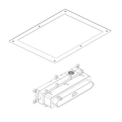 KT035X00Q AquaElite монтажный комплект для верхнего душа потолочного крепления с 4-мя режимами, 850x540 мм