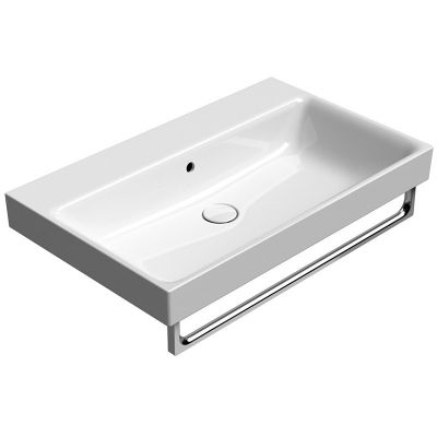 9622011 Раковина накладная 80x50 см GSI Kube X, белая