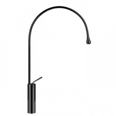 Gessi Goccia Смеситель для раковины на 1 отверстие, высокий, излив 387мм R=197, цвет: black XL 33610#299