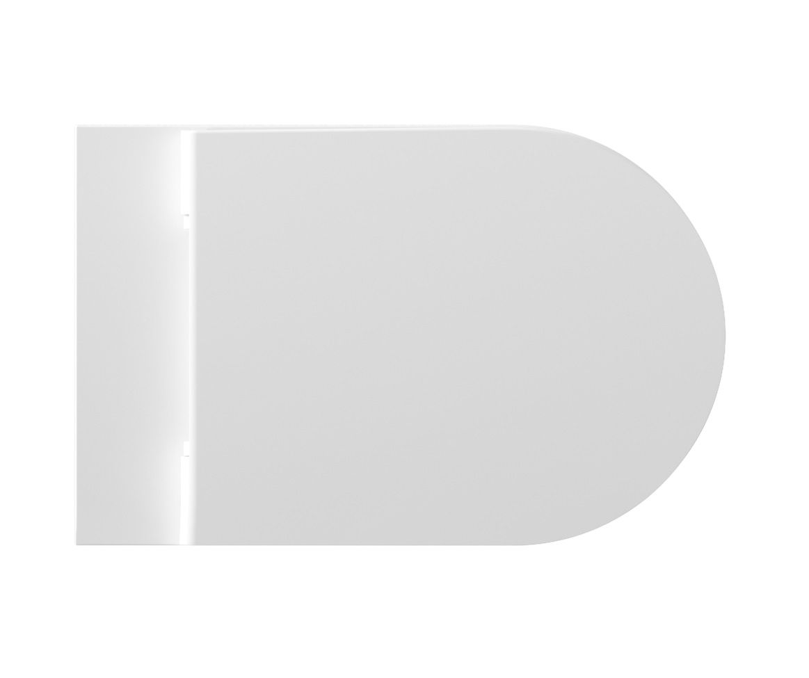 Alice Hide Round, ультратонкое сиденье с микролифтом, цвет белый глянцевый MC3101S