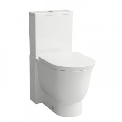 Laufen New Classic Унитаз моноблок безободковый 70х37х44см, выпуск универсальный, подвод воды снизу слева, цвет: белый 8.2485.8.000.000.1