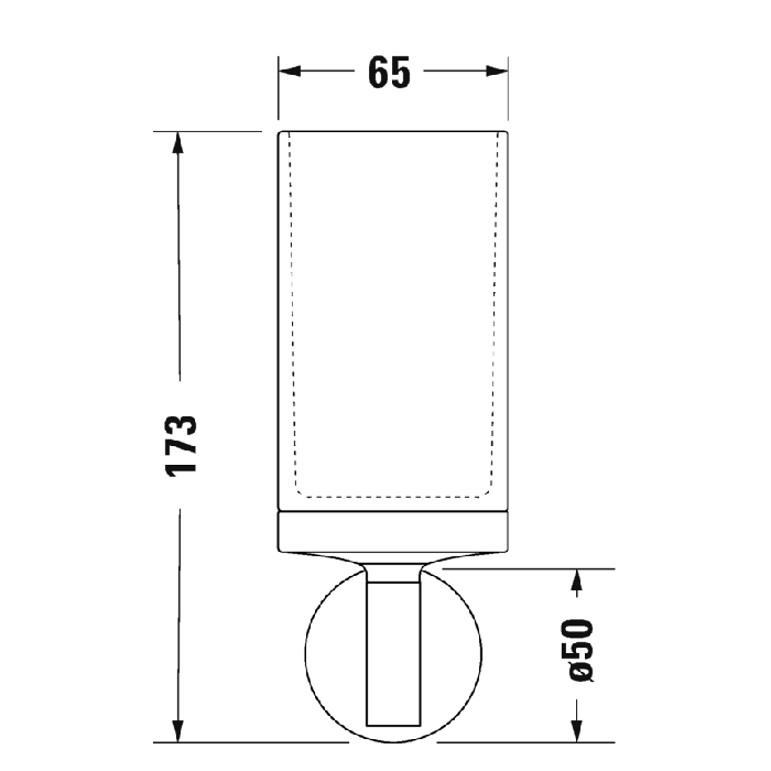 Duravit Starck T Стакан, подвесной, цвет: черный матовый 99314600