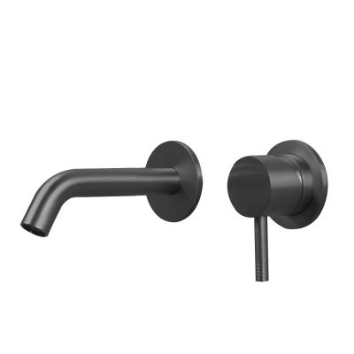 RU722E53Q AQUAELITE встроенный смеситель для раковины KINO, 1/2", комплект, чёрная сталь (PVD)
