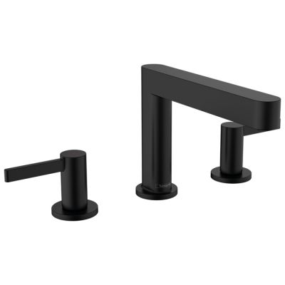 76033670 Hansgrohe Finoris Смеситель для раковины, 3 отв., с донным клапаном Push-Open, цвет: черный матовый