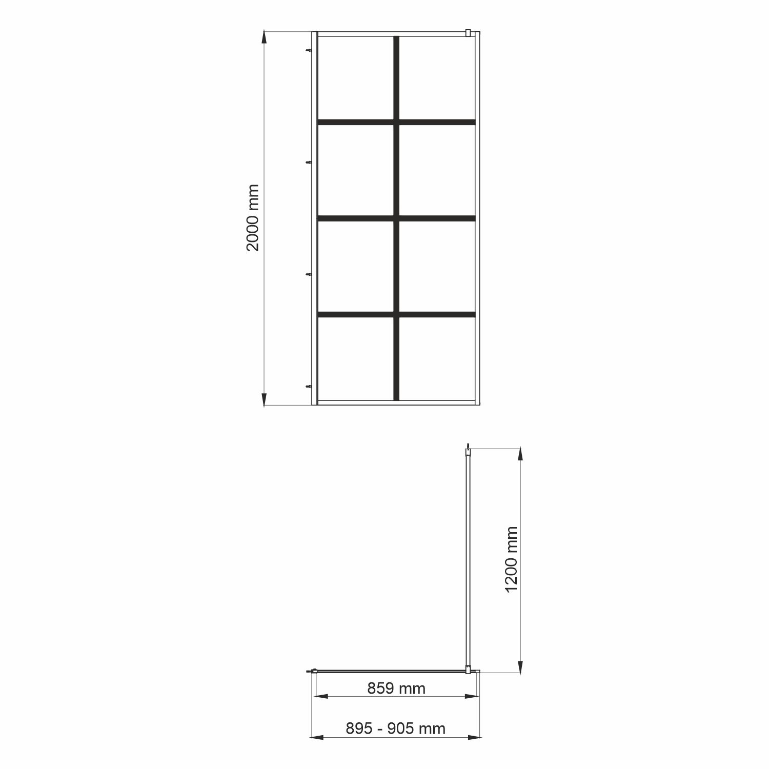 Glan 66W39 Душевая перегородка 90х200 см