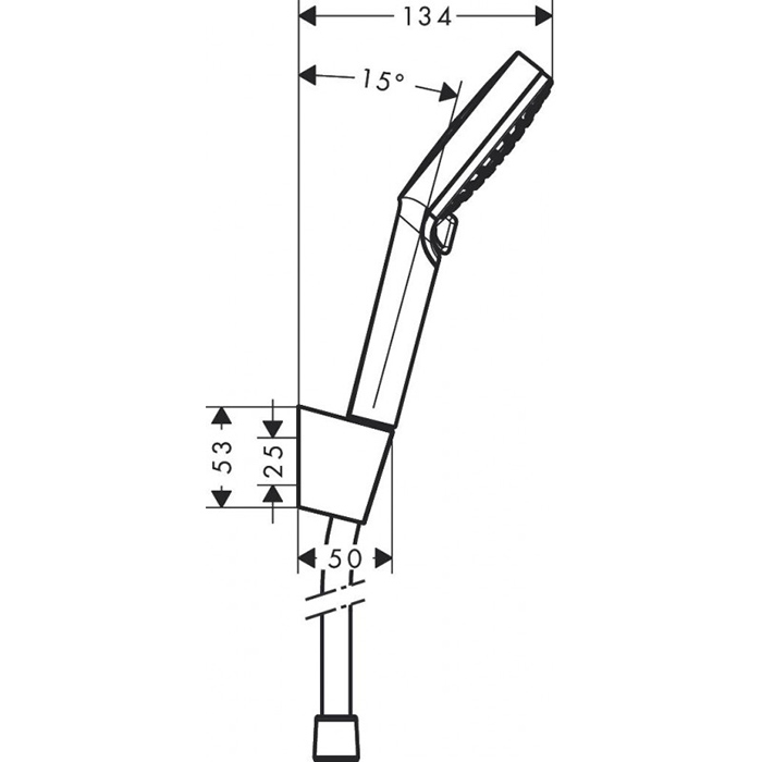 Hansgrohe Crometta Vario Porter Ручной душ, с держателем, цвет: хром/белый 26694400