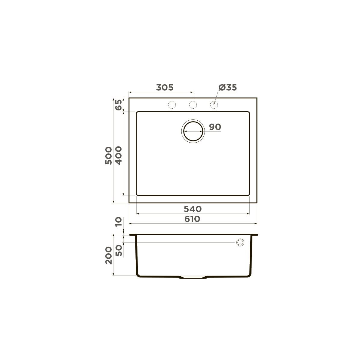 Кухонная мойка Omoikiri Bosen 61-WH 4991212 белый