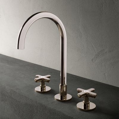 Fantini Icona Classic Смеситель для раковины, 3 отверстия, цвет: никель 53 95 R007