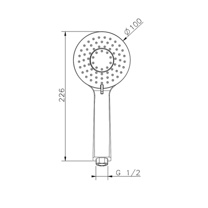 Cisal Shower Лейка душевая ручная с тремя типами струи, d 10см, цвет: хром DS01438021