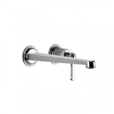 Gessi Venti20 Смеситель для раковины настенный, встраиваемый, однорычажный, излив 243 мм., внешняя часть, цвет: хром 65088#031
