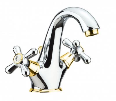 Смеситель для раковины Fiore MARGOT 26CO0623, хром/золото