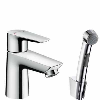 Hansgrohe Talis E, Смеситель для раковины с гигиеническим душем, с донным клапаном, Цвет: хром 71729000