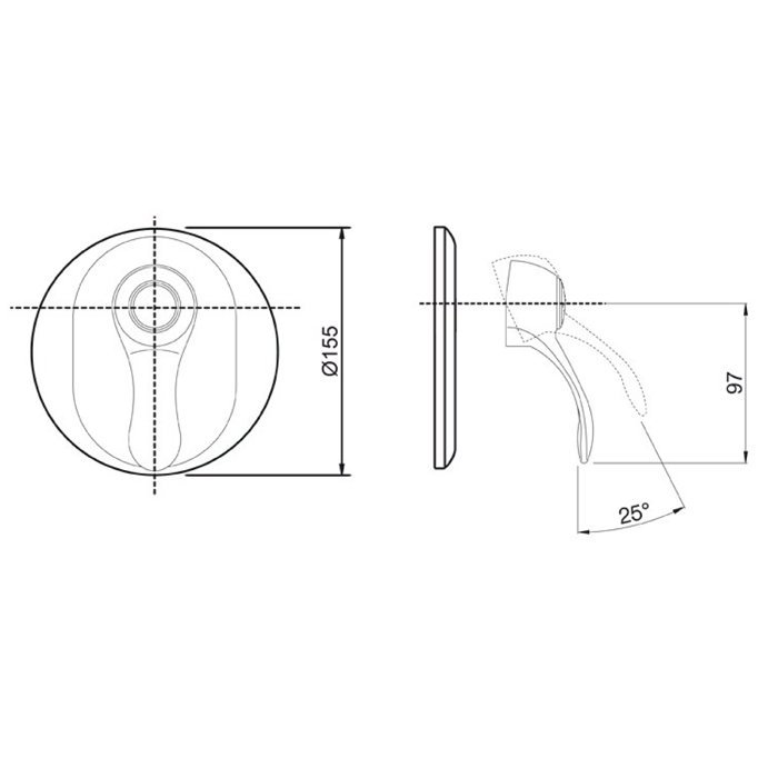 Carlo Frattini Lamp, Встроенный смеситель для душа, цвет: Хром F3309X1CR
