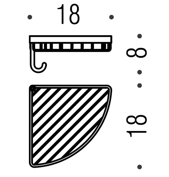 Полка корзина угловая Angolari Colombo Basic B9602