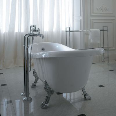 Globo Paestum Ванна 170x80x72 см белая, хромированные ножки