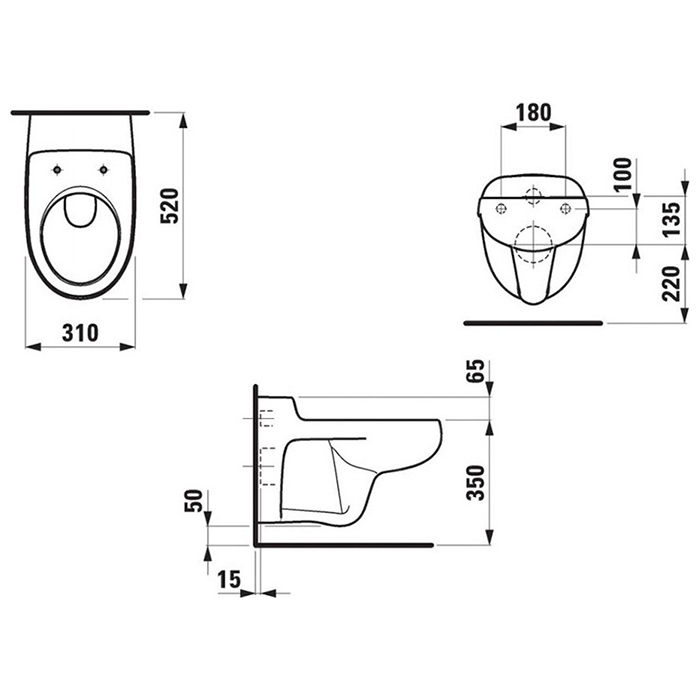 Laufen Florakids Унитаз подвесной 52x31x30 см, цвет: белый 8.2003.1.000.000.1