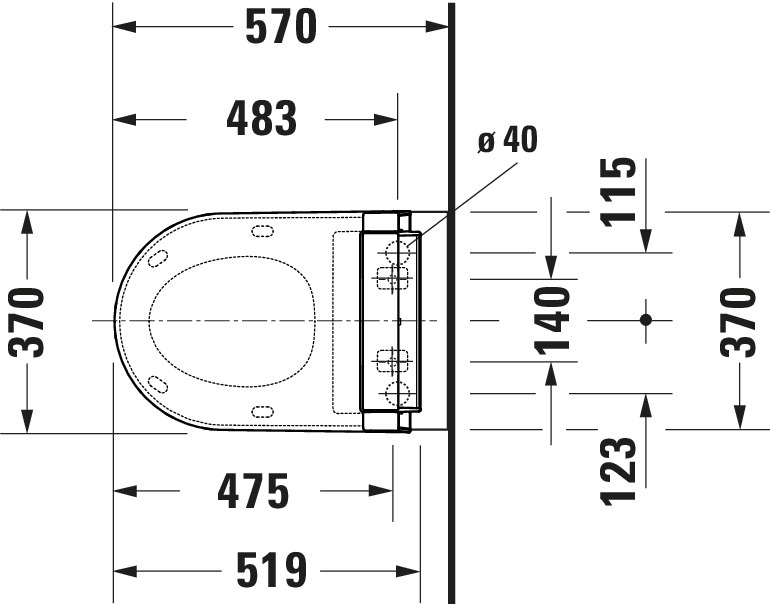 Сиденье для унитаза с функцией биде, Duravit, SensoWash® Slim, цвет-белый 611000002304300