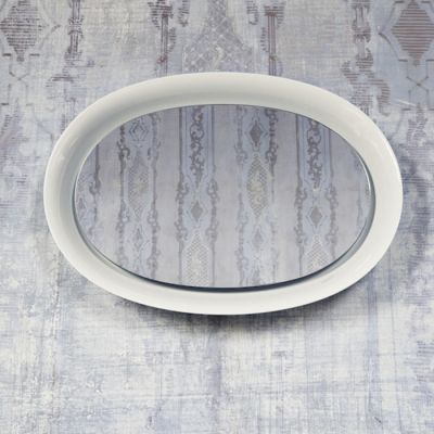 4.0607.0.085.000.1 Laufen New Classic Зеркало в керамической раме с подсветкой LED 50х8х70см, цвет: белый глянцевый